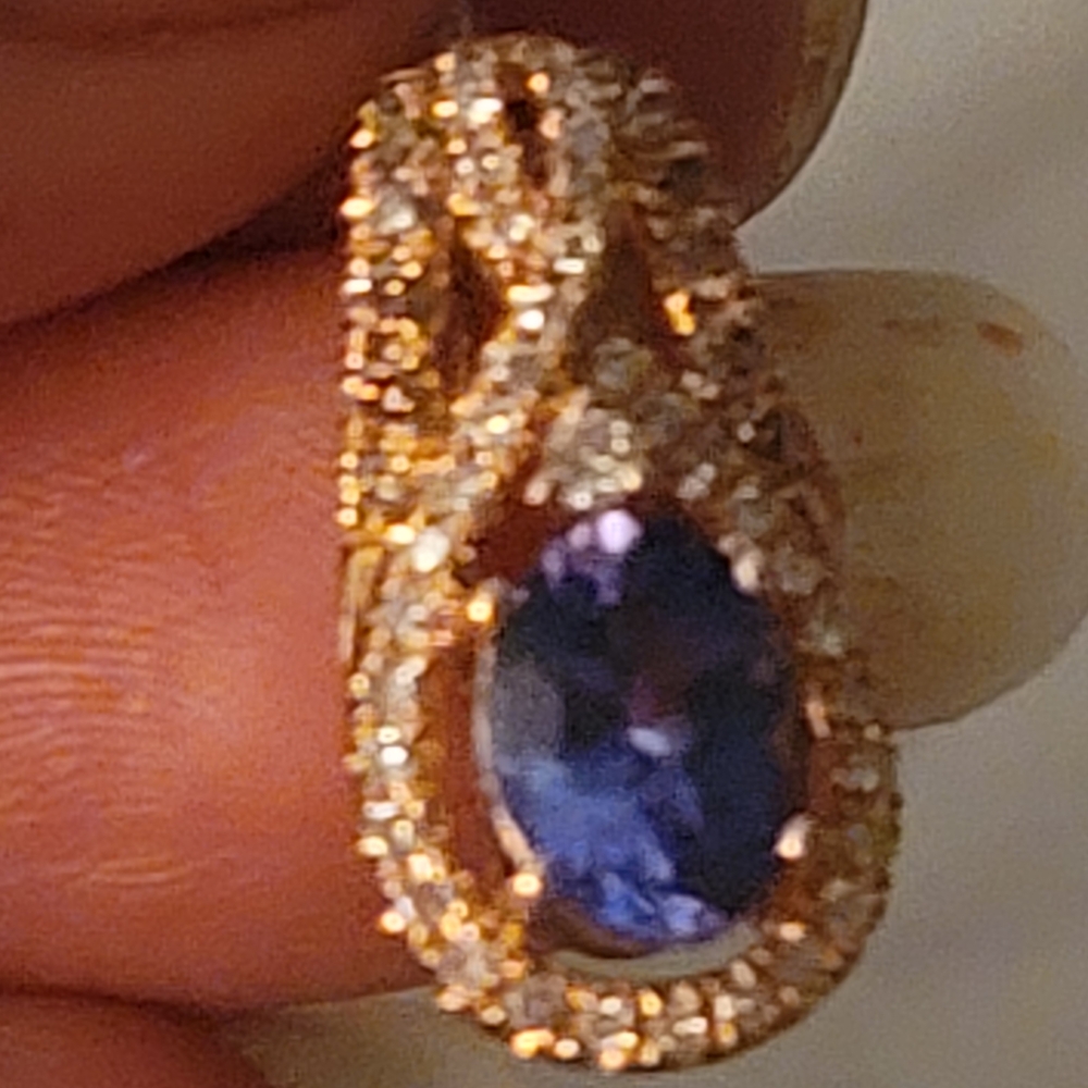 14k Diamond Tanzanite Pendant By Effy In Rose Gold